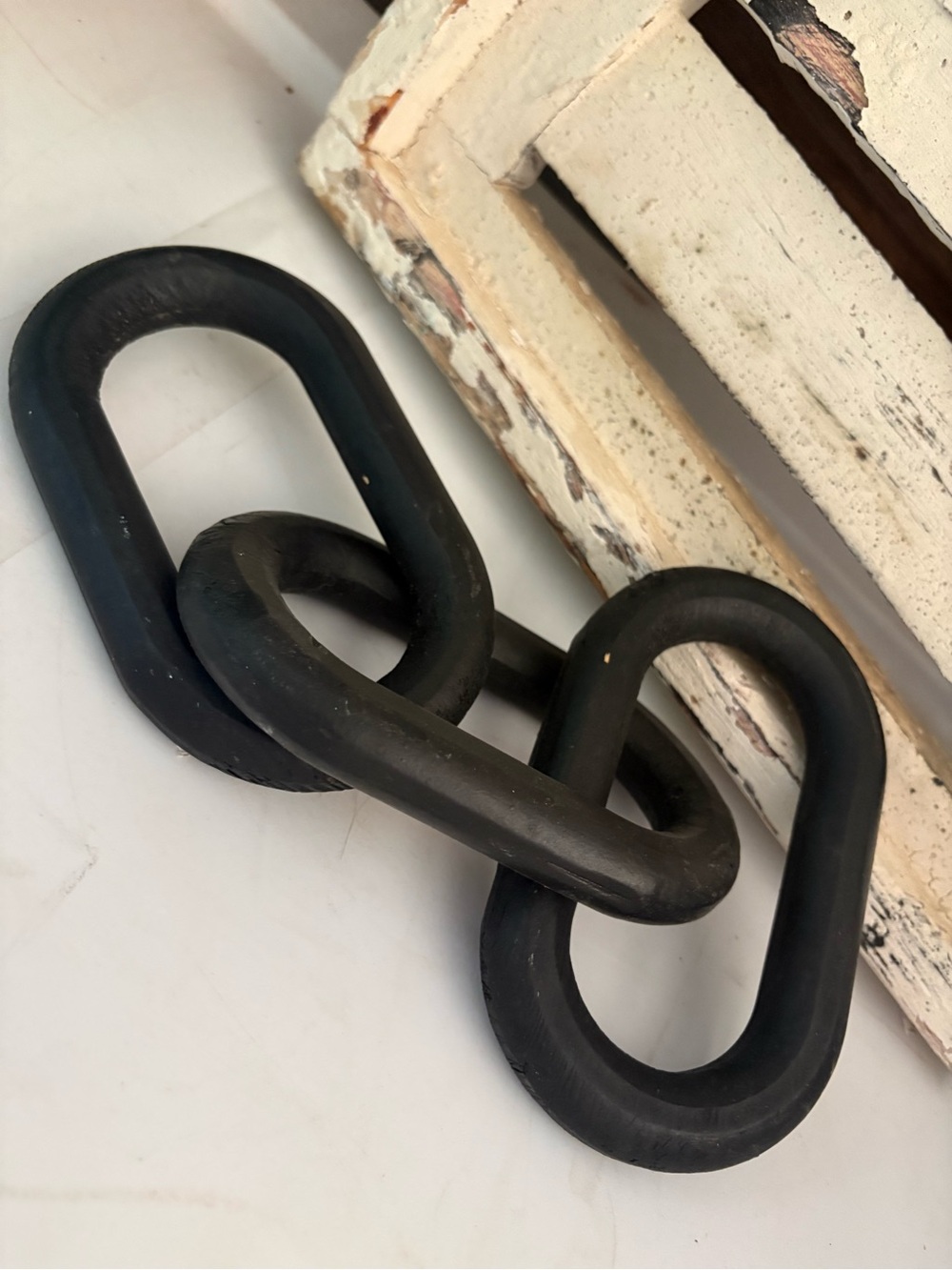 Black Decorative Link Chain Accent - Home Accents